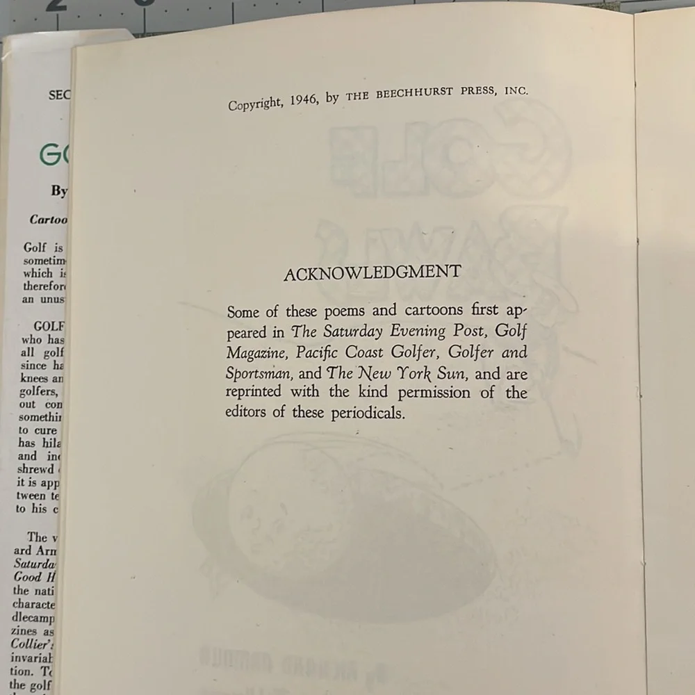 Golf Bawls – Richard Armour (1946, Beechhurst Press) – Illustrated Golf Humor